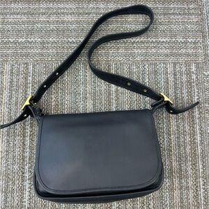 RARE Vintage Coach Bag Black Crossbody Saddle Bag